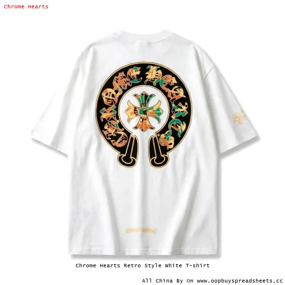 Chrome Hearts Retro Style White T-shirt