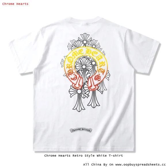 Chrome Hearts Retro Style White T-shirt