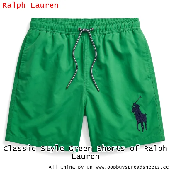 Classic Style Green Shorts of Ralph Lauren