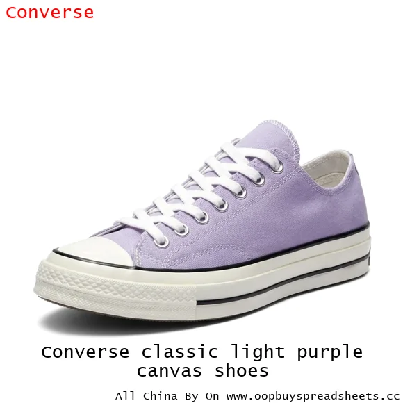 Converse classic light purple canvas shoes