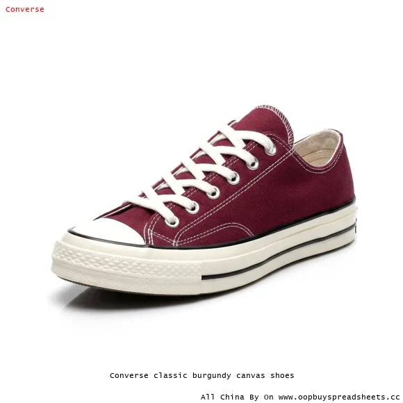 Converse classic burgundy canvas shoes