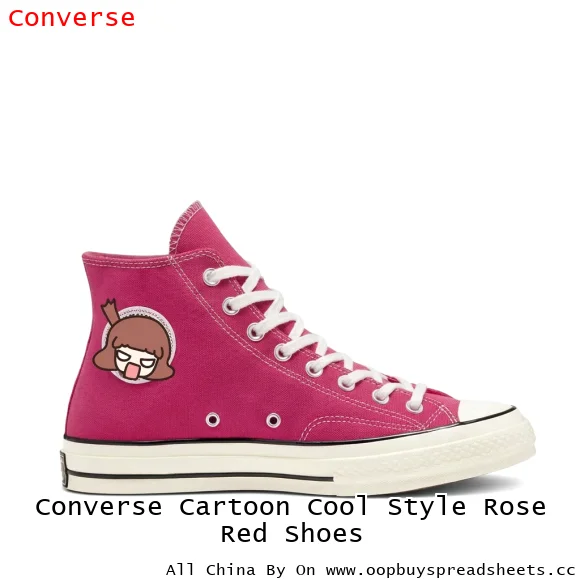 Converse Cartoon Cool Style Rose Red Shoes