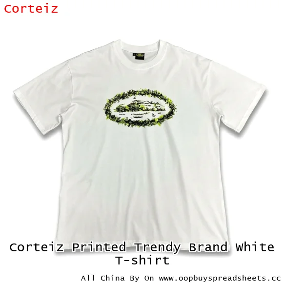 Corteiz Printed Trendy Brand White T-shirt