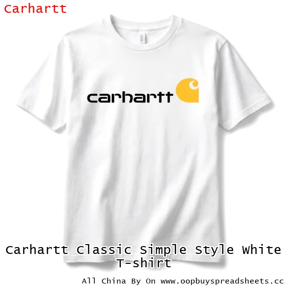 Carhartt Classic Simple Style White T-shirt