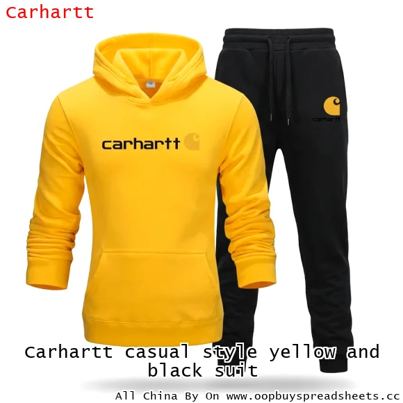 Carhartt casual style yellow and black suit