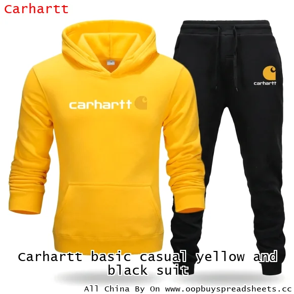 Carhartt basic casual yellow and black suit