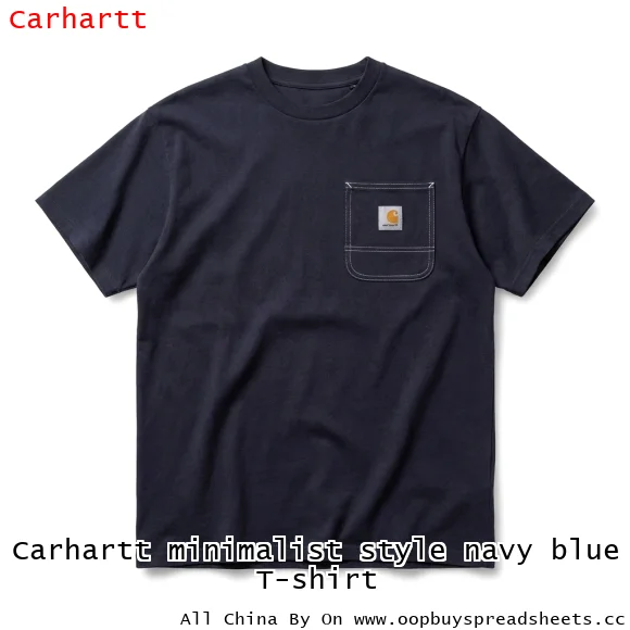 Carhartt minimalist style navy blue T-shirt