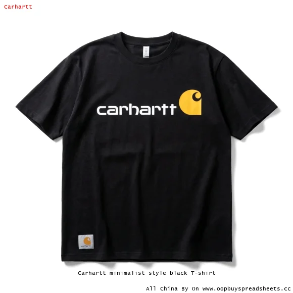Carhartt minimalist style black T-shirt