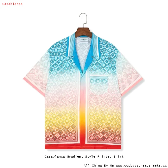 Casablanca Gradient Style Printed Shirt