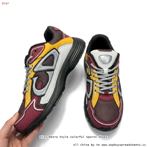 Dior Retro Style Colorful Sports Shoes