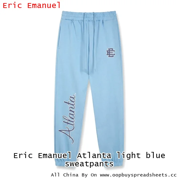Eric Emanuel Atlanta light blue sweatpants