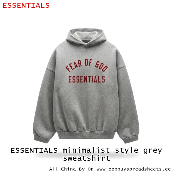 ESSENTIALS minimalist style grey sweatshirt
