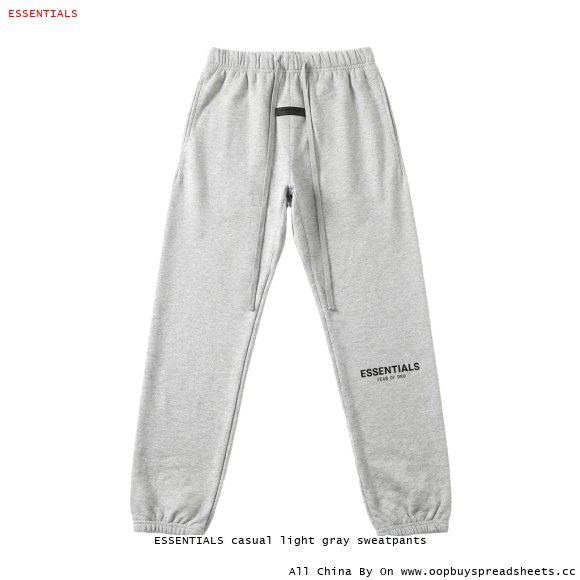 ESSENTIALS casual light gray sweatpants