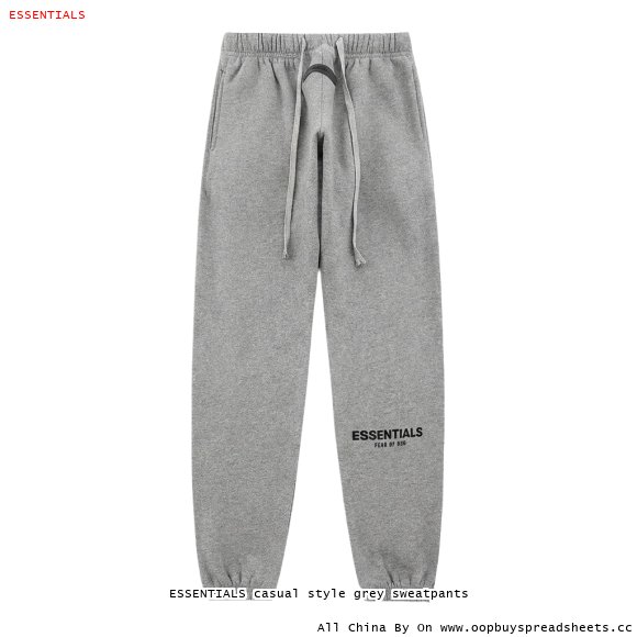 ESSENTIALS casual style grey sweatpants