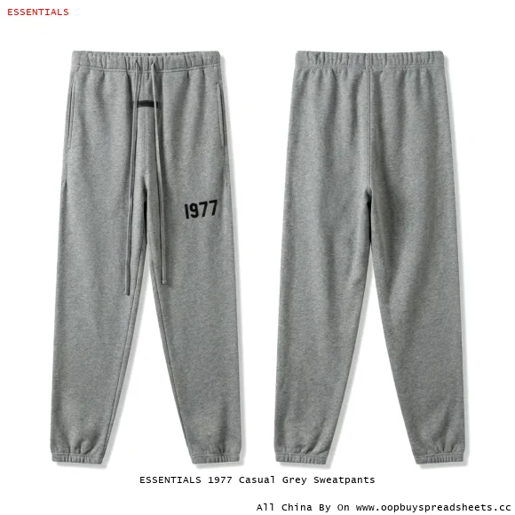 ESSENTIALS 1977 Casual Grey Sweatpants