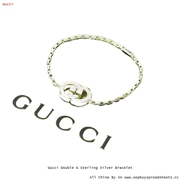 Gucci Double G Sterling Silver Bracelet