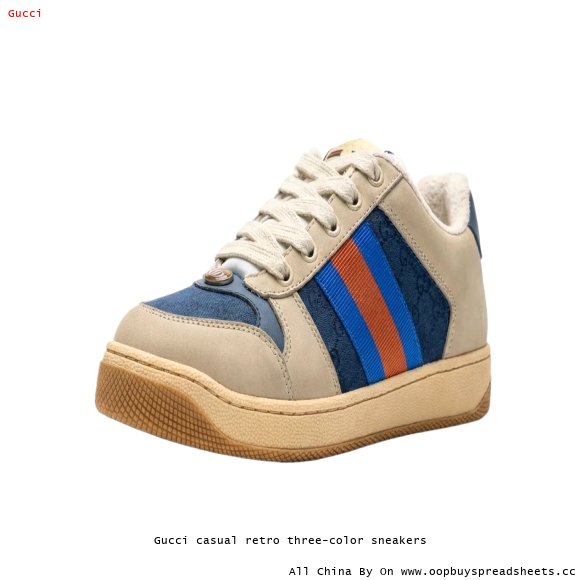 Gucci casual retro three-color sneakers