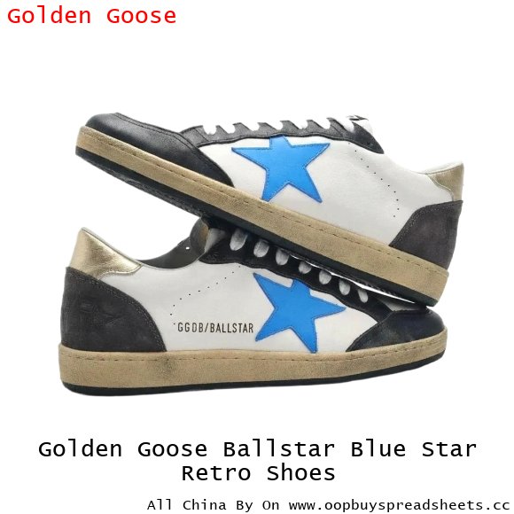 Golden Goose Ballstar Blue Star Retro Shoes