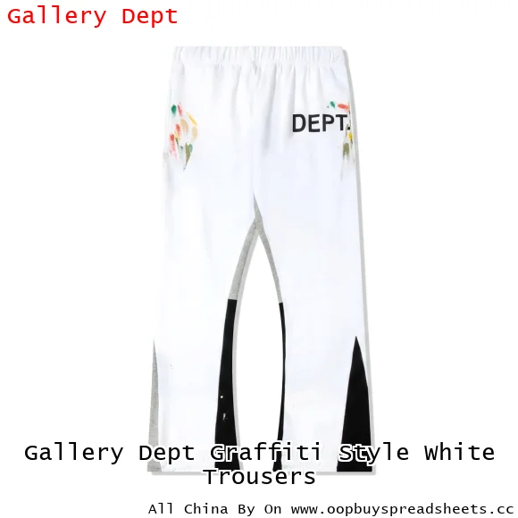 Gallery Dept Graffiti Style White Trousers
