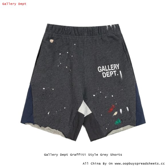 Gallery Dept Graffiti Style Grey Shorts