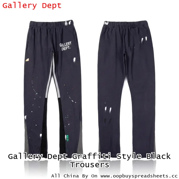 Gallery Dept Graffiti Style Black Trousers