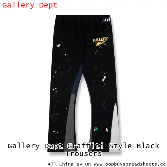 Gallery Dept Graffiti Style Black Trousers