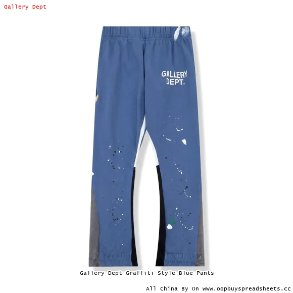 Gallery Dept Graffiti Style Blue Pants