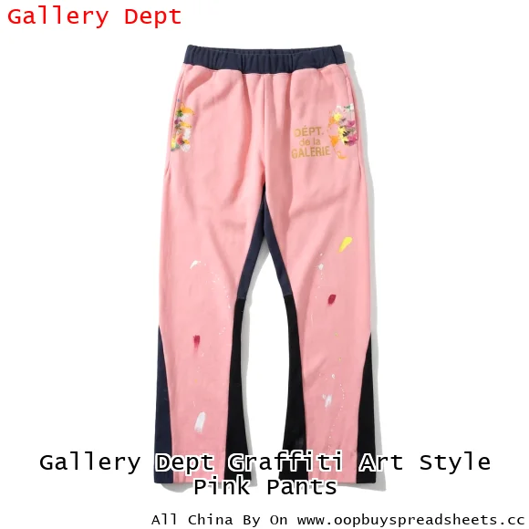 Gallery Dept Graffiti Art Style Pink Pants