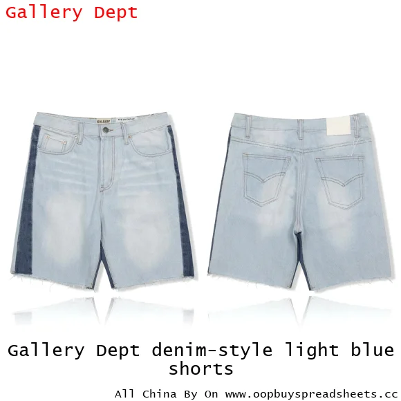 Gallery Dept denim-style light blue shorts