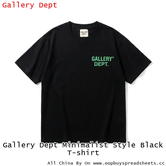 Gallery Dept Minimalist Style Black T-shirt