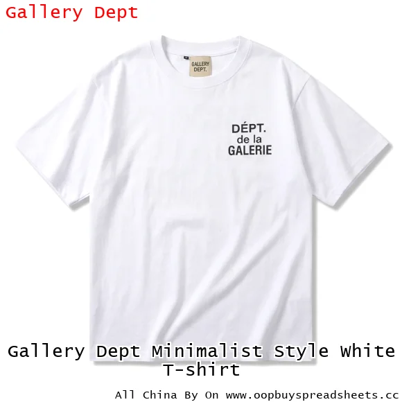 Gallery Dept Minimalist Style White T-shirt