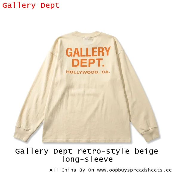 Gallery Dept retro-style beige long-sleeve