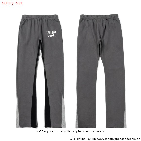 Gallery Dept. Simple Style Grey Trousers
