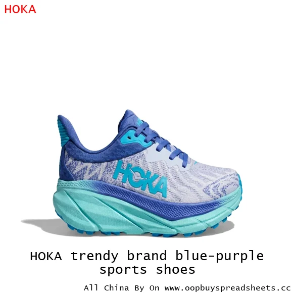 HOKA trendy brand blue-purple sports shoes