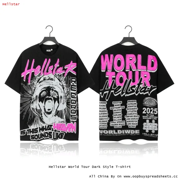 Hellstar World Tour Dark Style T-shirt