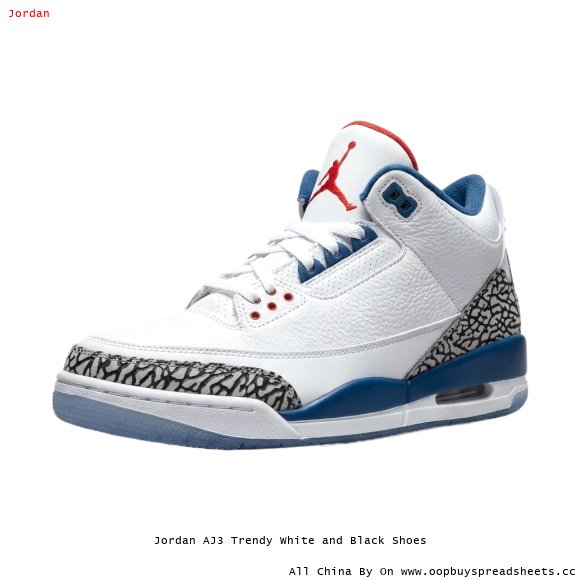 Jordan AJ3 Trendy White and Black Shoes