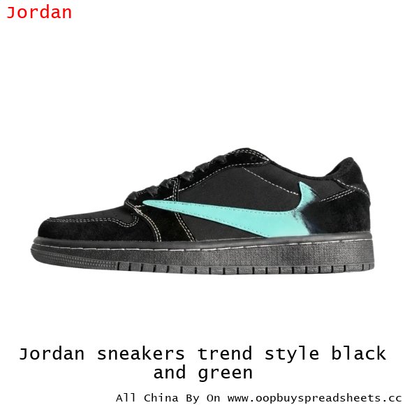 Jordan sneakers trend style black and green
