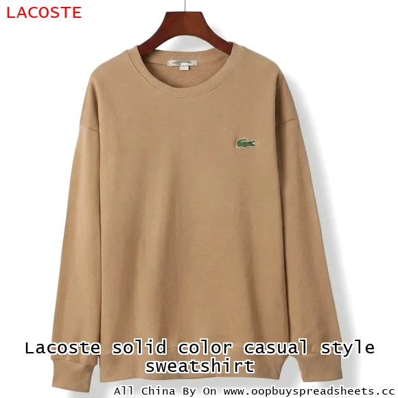 Lacoste solid color casual style sweatshirt