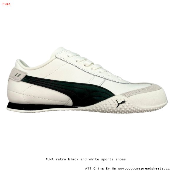 PUMA retro black and white sports shoes