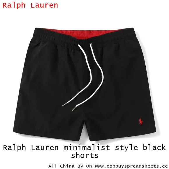 Ralph Lauren minimalist style black shorts