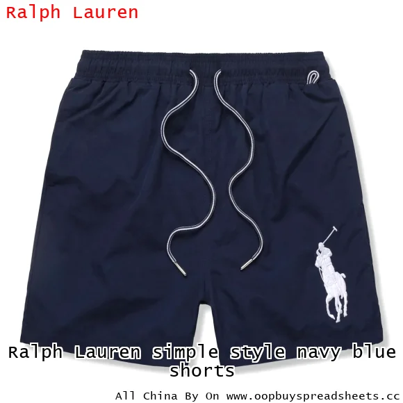 Ralph Lauren simple style navy blue shorts