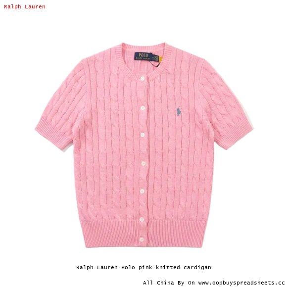 Ralph Lauren Polo pink knitted cardigan