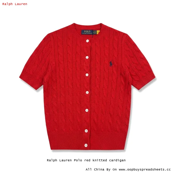 Ralph Lauren Polo red knitted cardigan