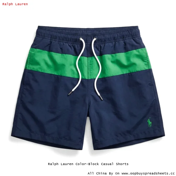 Ralph Lauren Color-Block Casual Shorts