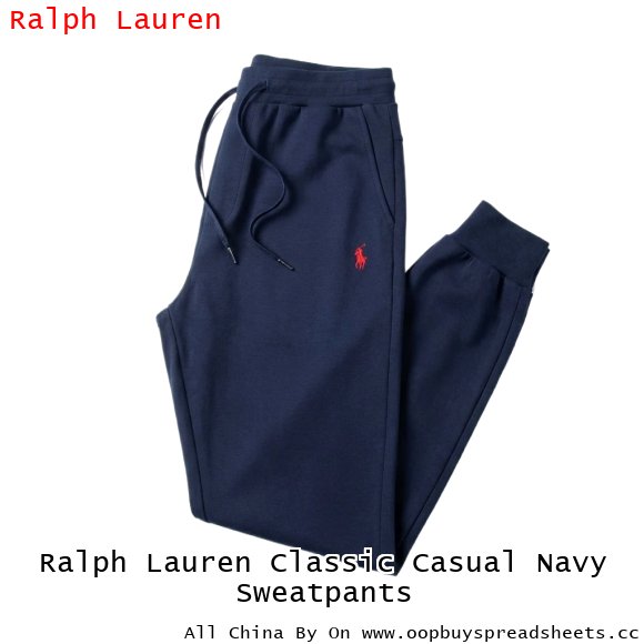 Ralph Lauren Classic Casual Navy Sweatpants