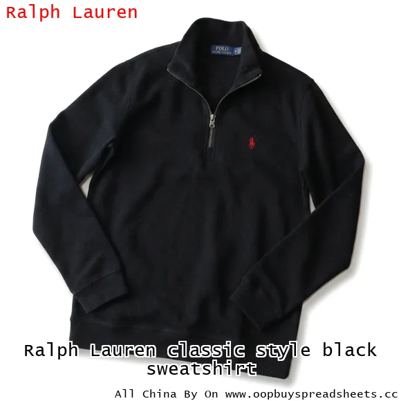 Ralph Lauren classic style black sweatshirt
