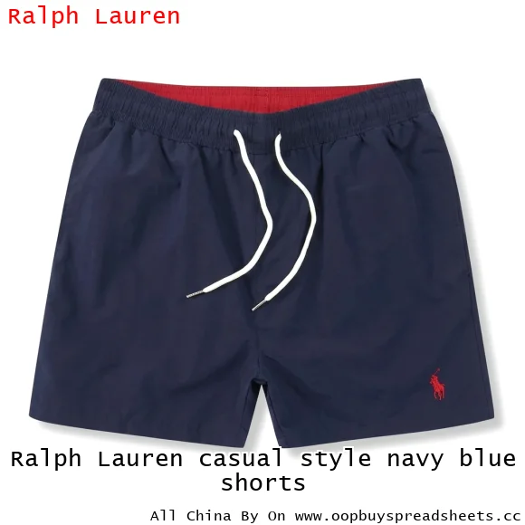 Ralph Lauren casual style navy blue shorts