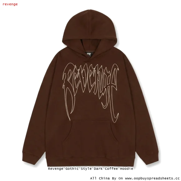 Revenge Gothic Style Dark Coffee Hoodie