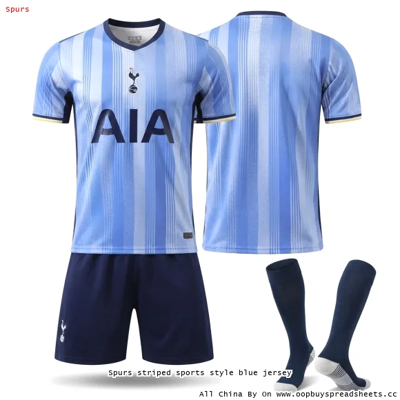 Spurs striped sports style blue jersey