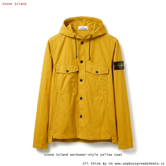 Stone Island workwear-style yellow coat